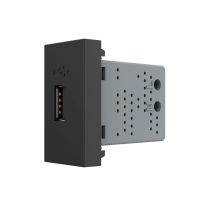 Puerto/enchufe USB EU Livolo sin marco de cristal para libre montaje culoare neagra