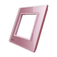 Marco de cristal EU Livolo para 1 elemento de libre montaje culoare roz