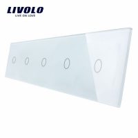 Panel de cristal 1 + 1 + 1 + 1 + 1 táctiles Livolo EU Estándar