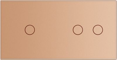Panel de cristal 1+Doble táctil Livolo EU Standard culoare aurie