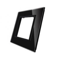 Marco de cristal EU Livolo para 1 elemento de libre montaje culoare neagra