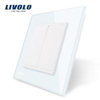 Enchufe blank/vacío Livolo con marco de vidrio