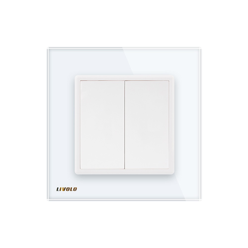 Enchufe blank/vacío Livolo con marco de vidrio