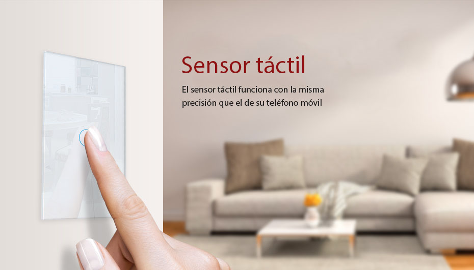 Interruptor táctil inalámbrico Livolo de vidrio y control remoto incluido – estándar italiano