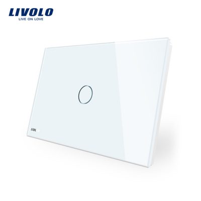 Interruptor táctil simple Livolo de vidrio – estándar italiano