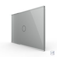 Interruptor conmutador Livolo de vidrio – estándar italiano serie nueva culoare gri