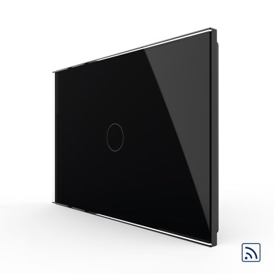Interruptor táctil simple inalámbrico Livolo de vidrio – estándar italiano culoare neagra