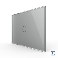 Interruptor táctil simple inalámbrico Livolo de vidrio – estándar italiano culoare gri