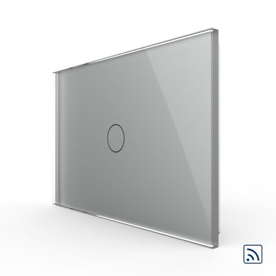 Interruptor táctil simple inalámbrico Livolo de vidrio – estándar italiano culoare gri