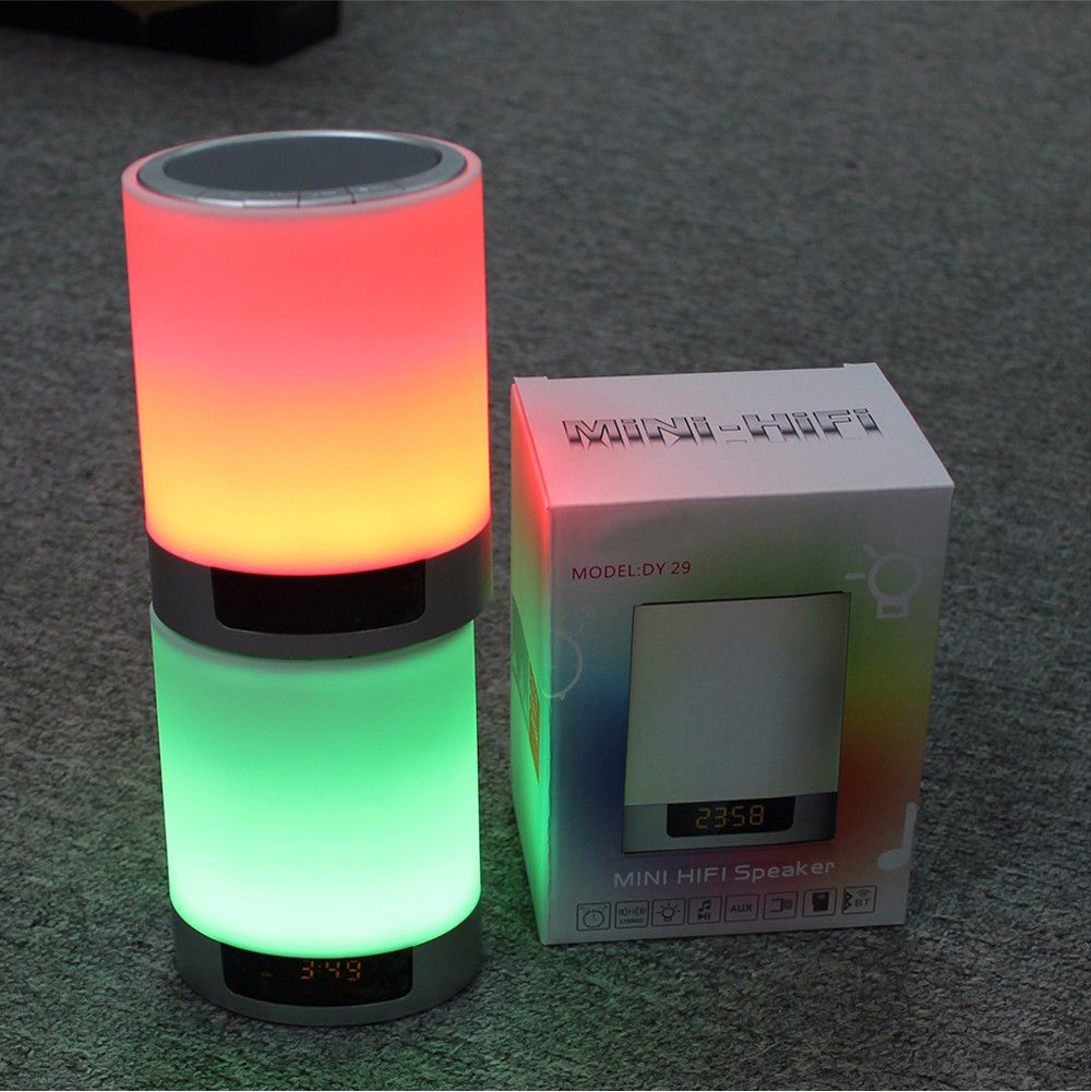 Lámpara RGB y altavoz inteligente portátil wi-fi, reloj despertador, Bluetooth 4.0 Red Sun RS-DY-29