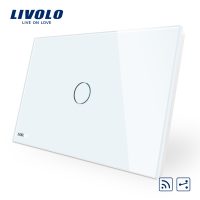 Interruptor conmutador táctil inalámbrico Livolo de vidrio – estándar italiano