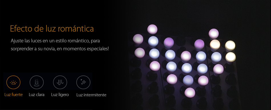 Bombilla inteligente LED inalámbrica RGB, control desde la aplicación móvil Red Sun RS-P0105-5W