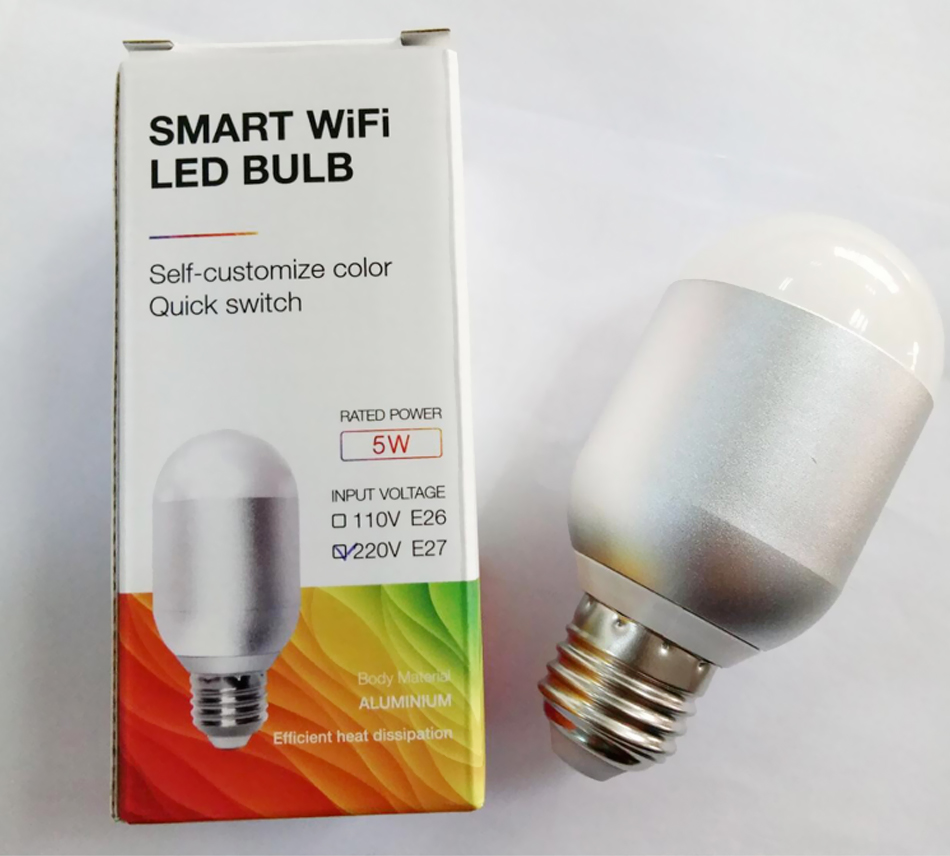 Bombilla LED wifi ovalado RGB, control desde la aplicación móvil Red Sun RS-P110-5W