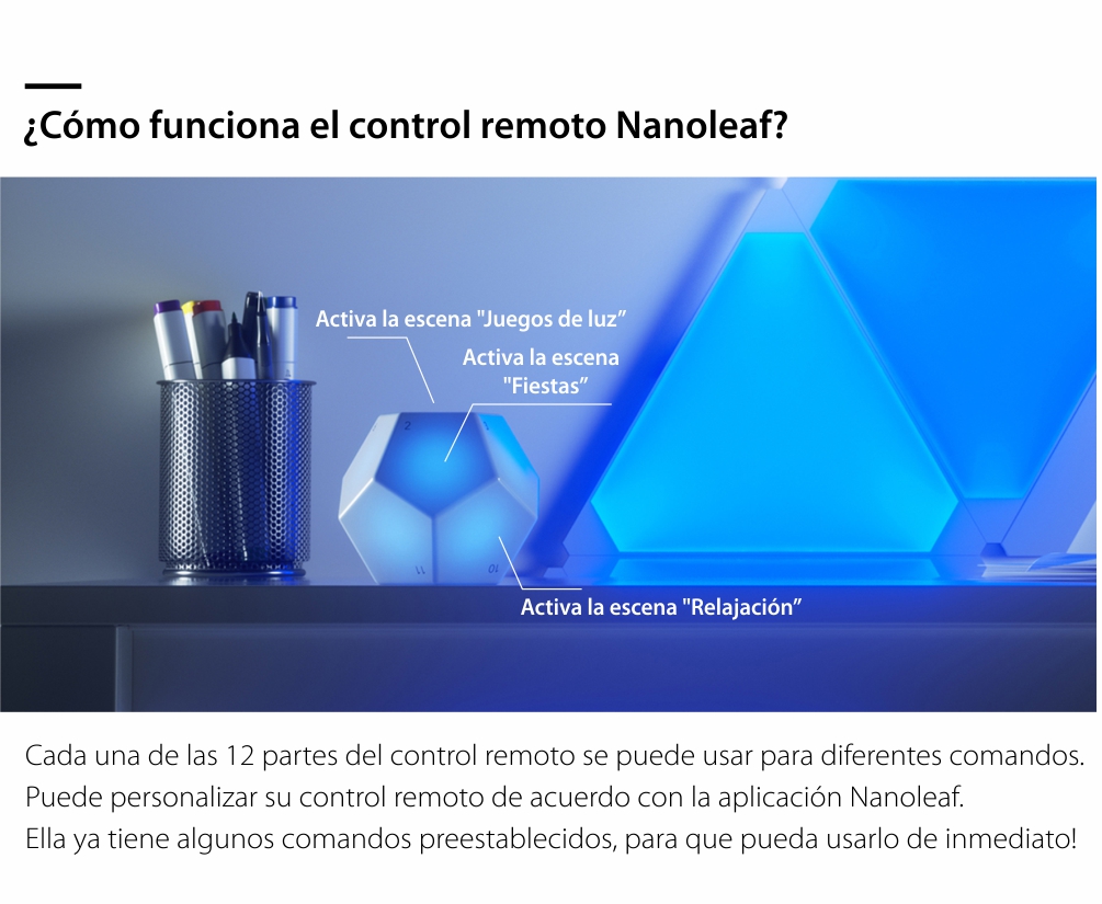 NL26-0001-Control remoto inteligente compatible con Nanoleaf Aurora