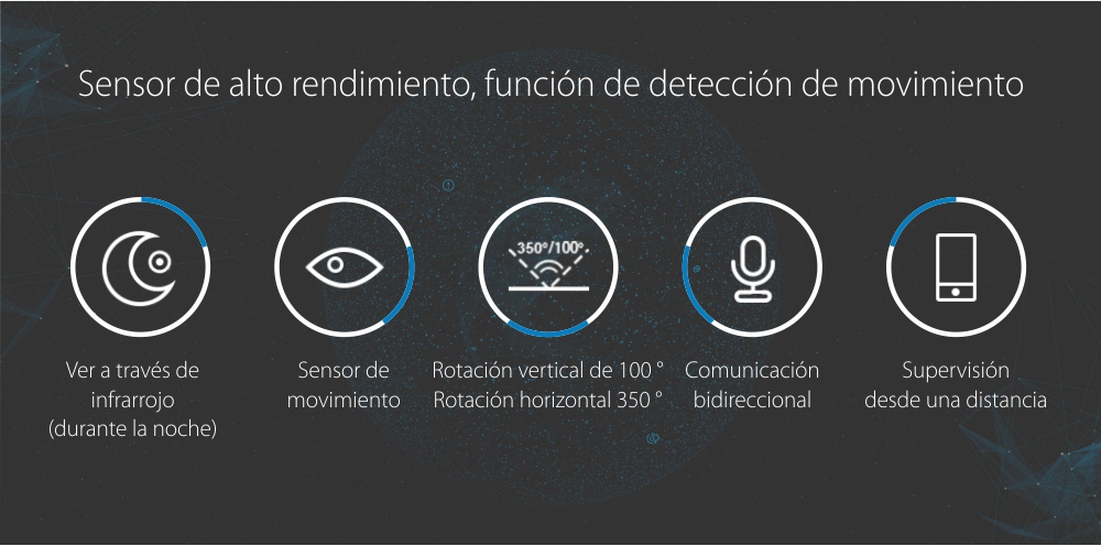 Cámara de vigilancia inteligente con Wi-Fi 360, infrarrojos Orvibo SC30PT
