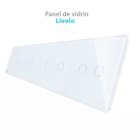 Panel para interruptores simple + simple + doble + doble Livolo de vidrio