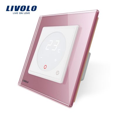 Termostato Livolo para sistemas de calefacción eléctrica culoare roz