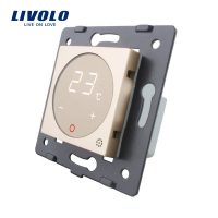 Módulo termostato para sistemas de calefacción eléctrica Livolo sin marco de vidrio