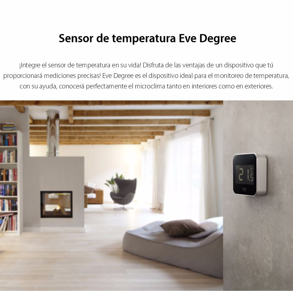 Sensor de temperatura y humedad compatible con Apple Home Kit, resistente al agua