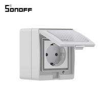 Enchufe inteligente para exteriores Wi-Fi Sonoff S55F, control desde el teléfono móvil, control por voz, distribución control de acceso, temporizador, escenas inteligentes, resistencia al agua