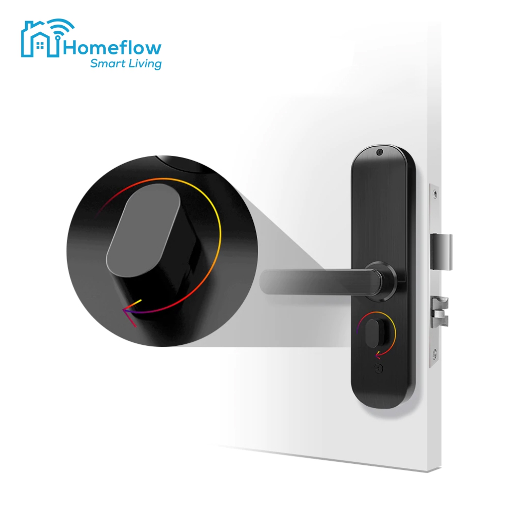 Homeflow L-7001 - Cerradura inteligente, PIN, tarjeta NFC, huella digital