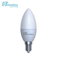 Bombilla LED inteligente inalámbrica Homeflow B-5003, E14, 9W, 400lm, regulable, luz cálida / fría, control desde el teléfono móvil