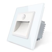 Lámpara de noche LED Livolo con marco de vidrio, sensor de movimiento incorporado