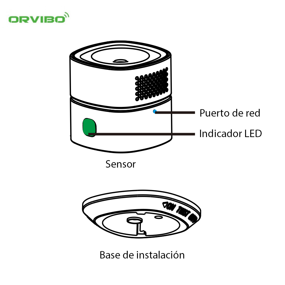 Sensor inteligente de monóxido de carbono Orvibo SP20-O