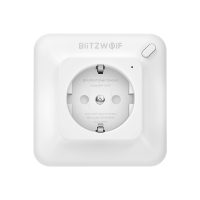 Enchufe inteligente Blitzwolf BW-SHP8, Blanco, 3680W, 16A, Monitoreo de consumo, Compatible con Alexa, Google Home e IFTTT
