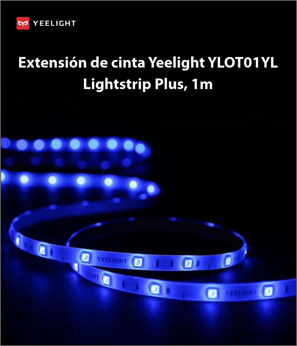 Extensión de tira LED Yeelight YLOT01YL Lightstrip Plus, Inteligente, Multicolor, Longitud 1 m, Inalámbrico, 2,1 W