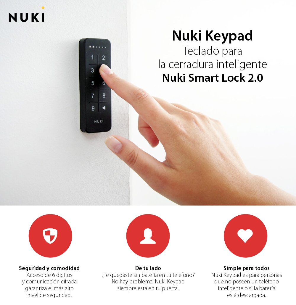 Cerradura inteligente Nuki Smart Lock 2.0, Inalámbrico
