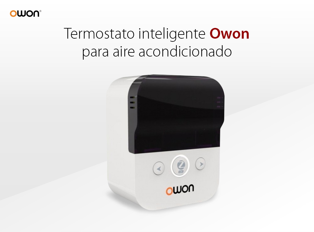 Termostato inteligente Owon para aire acondicionado, Control desde aplicación, Visualización de temperatura, Integración de escenarios