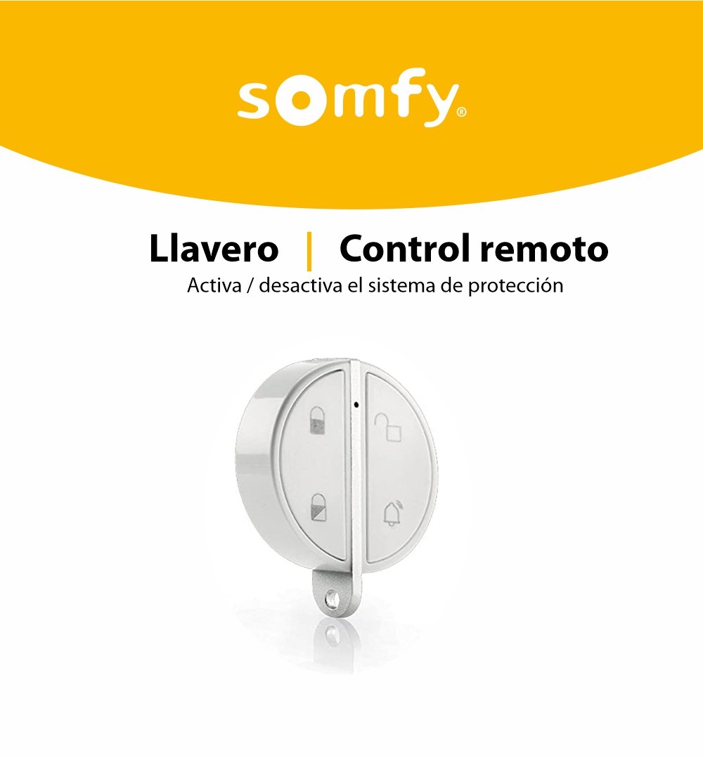 Control Remoto Somfy para la alarma de llavero, Compatible con Somfy One, One +, Somfy Home Alarm