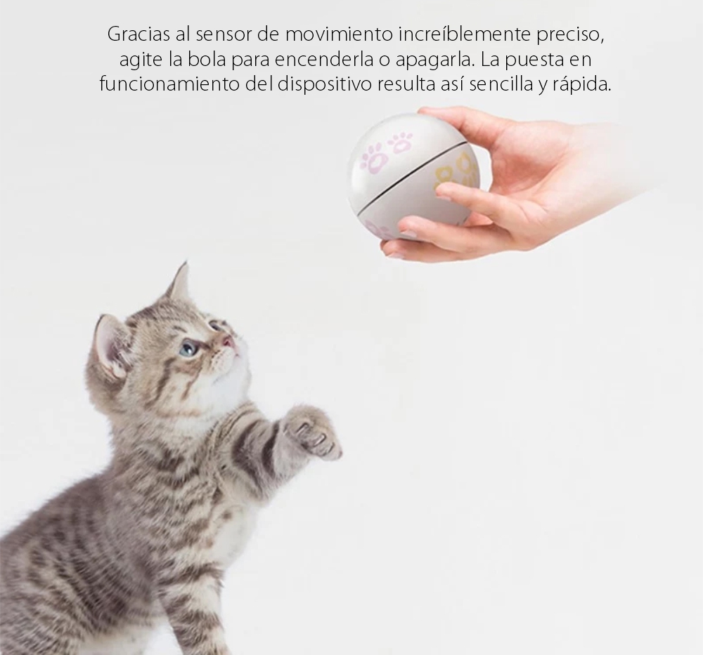 Juguete inteligente para gatos Petoneer, Autonomía 5 horas, Batería de 320 mAh, USB