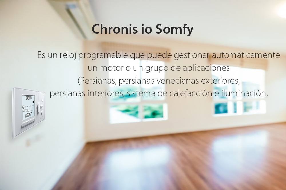 Reloj programable Somfy Chronis IO, Blanco, Inteligente, Wi-Fi, 5 ranuras