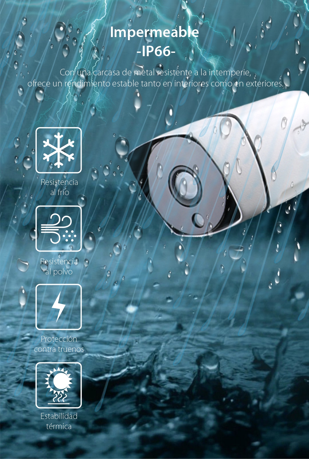 Cámara de vigilancia Besnt BS-IP73GP, HD, Vista nocturna, Resistencia al agua, Monitoreo 24 horas