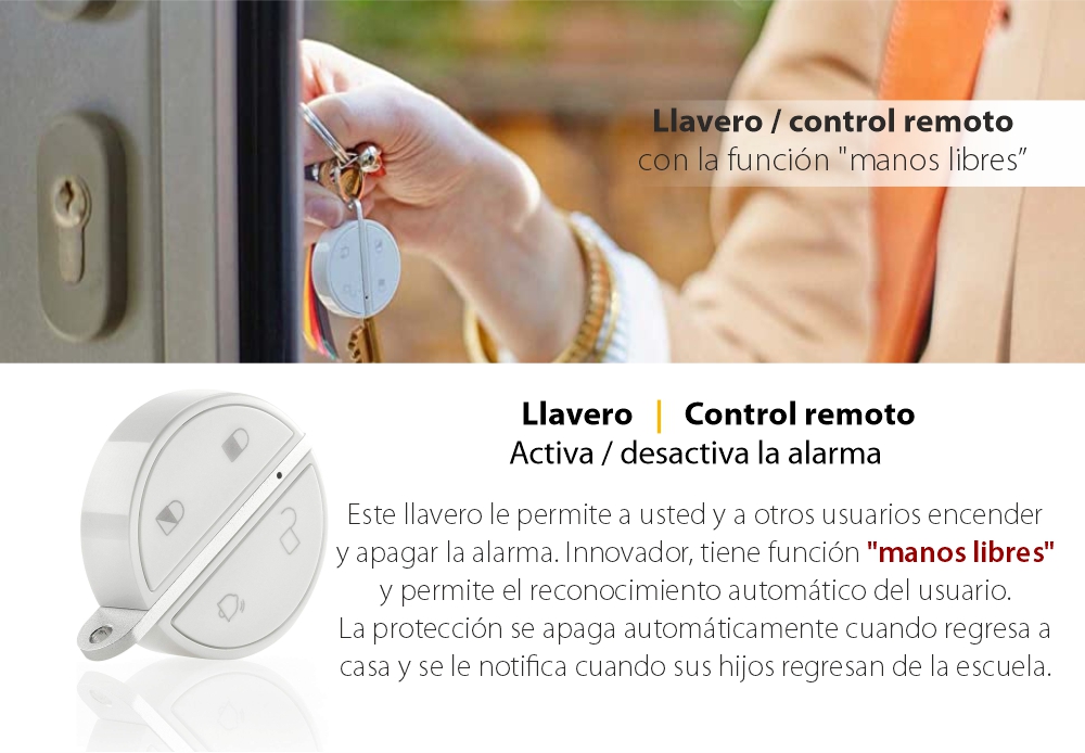 Control Remoto Somfy para la alarma de llavero, Compatible con Somfy One, One +, Somfy Home Alarm