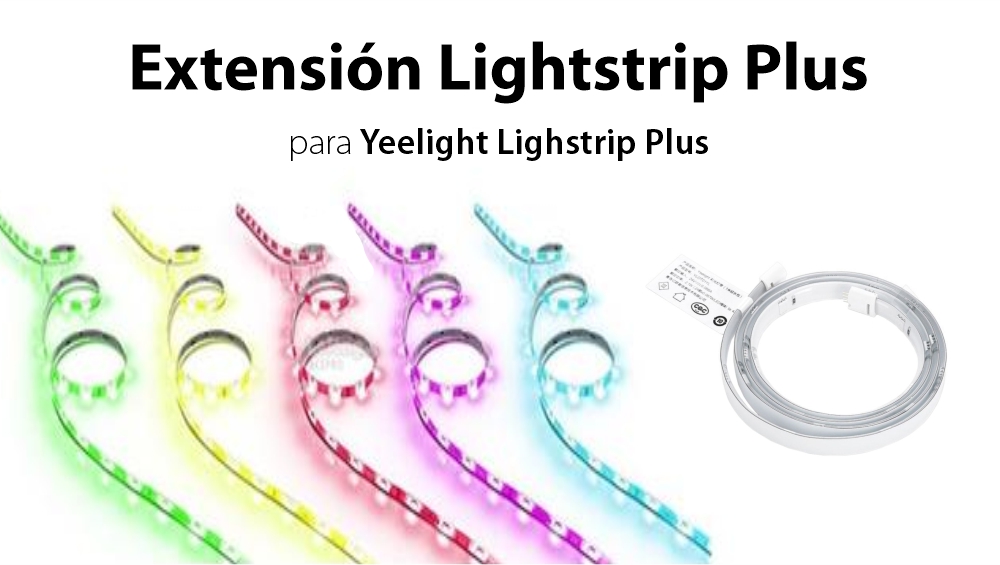 Extensión de tira LED Yeelight YLOT01YL Lightstrip Plus, Inteligente, Multicolor, Longitud 1 m, Inalámbrico, 2,1 W