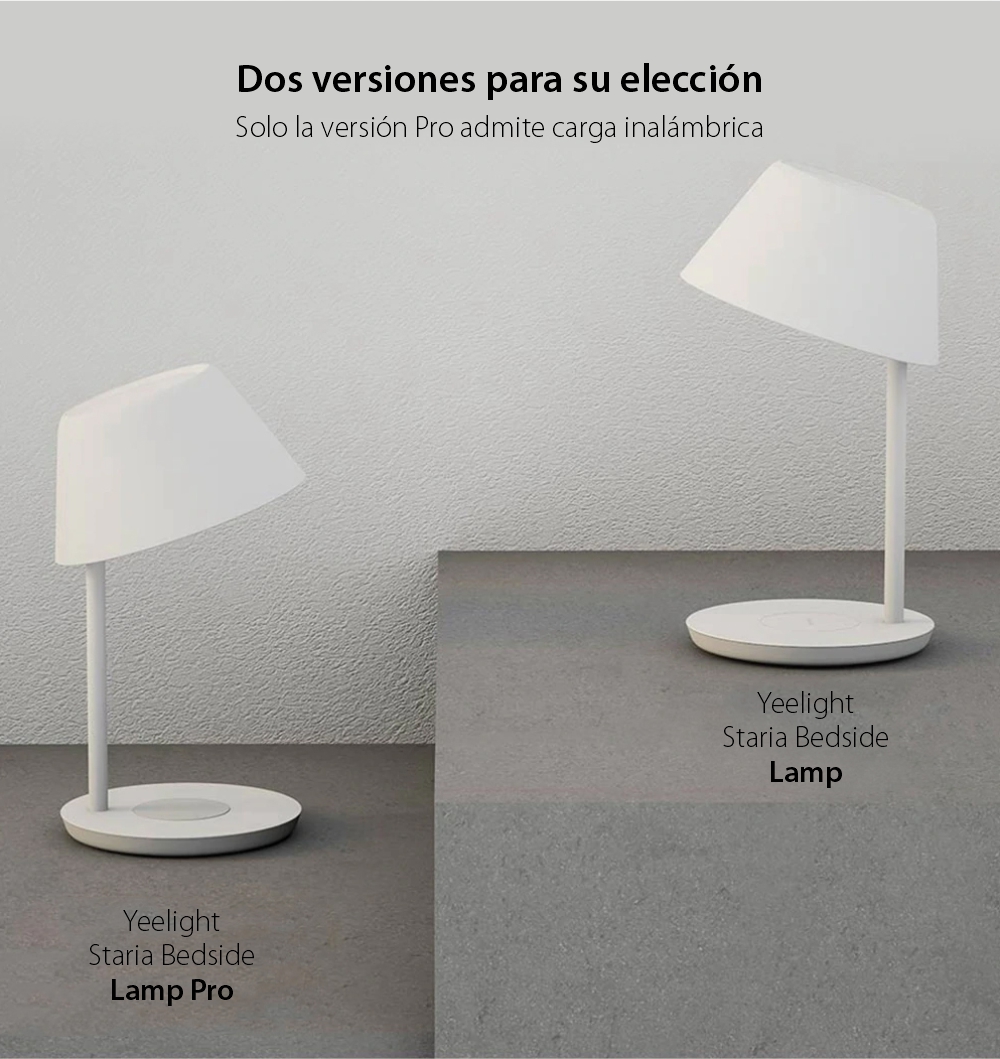 Lámpara LED Yeelight Staria Bedside Lamp Pro, YLCT03YL, Para carga inalámbrica, 18 W, Control por voz