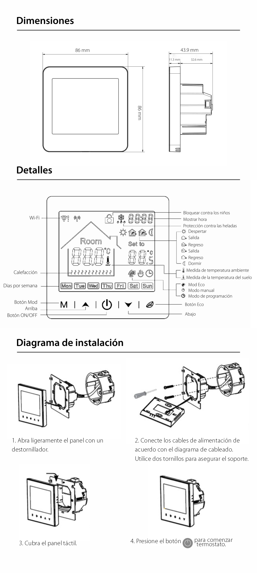 Termostato Wi-Fi BeOk para calefacción central de gas y suelo radiante (copia)