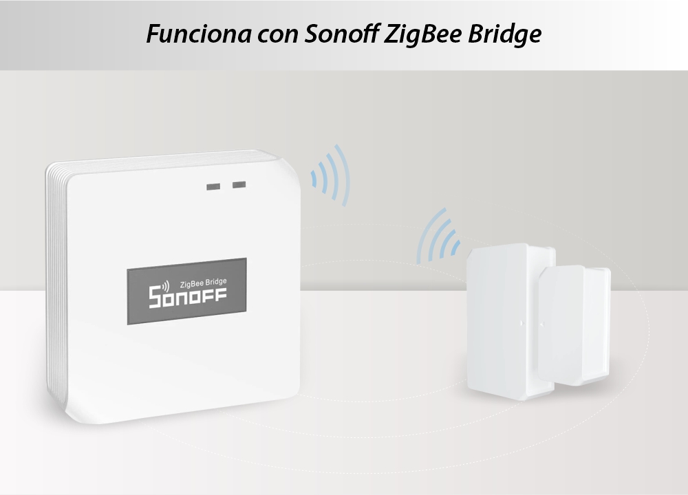 Sensor para puertas y ventanas Sonoff SNZB-04, Wi-Fi, Protocolo ZigBee, Notificaciones en aplicación