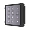 Modul tastatura HikVision DS-KD-KP, Pentru interfon modular, 12 Taste iluminate, Embedded Linux