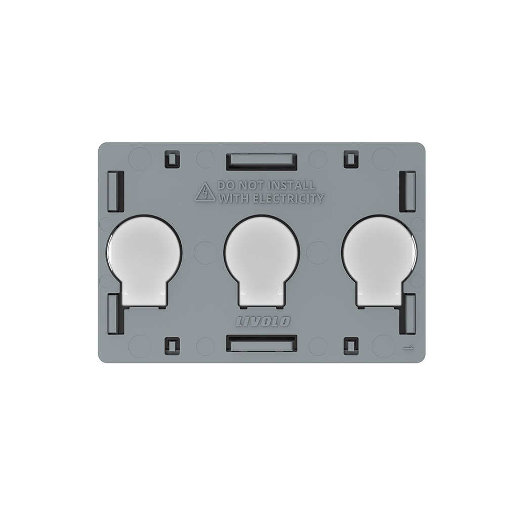 Módulo de triple interruptor táctil Livolo, estándar italiano, de libre montaje