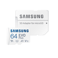 Tarjeta de memoria Samsung EVO Plus 64 GB + Adaptador SD, UHS-I