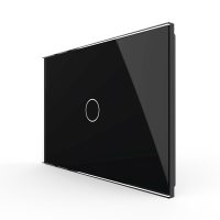 Panel de cristal para interruptor simple, táctil Livolo, estándar italiano – nueva serie culoare neagra