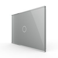 Panel de cristal para interruptor simple, táctil Livolo, estándar italiano – nueva serie culoare gri