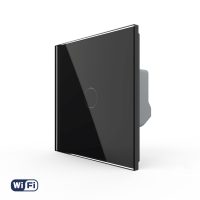 Interruptor táctil simple Wi-Fi LIVOLO – Nueva serie culoare neagra
