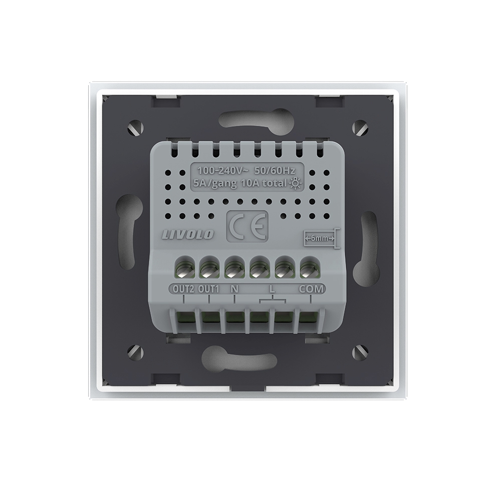Interruptor conmutador/conmutador cruce doble táctil WiFI LIVOLO - Nueva  serie - Casa del Futuro