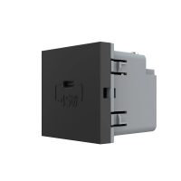 Módulo Enchufe/Puerto USB Tipo – C Livolo – Serie nueva culoare neagra