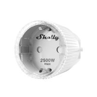 Enchufe Shelly Plug S, Wi-Fi, 2500 W, monitoreo consumo, programación, color blanco